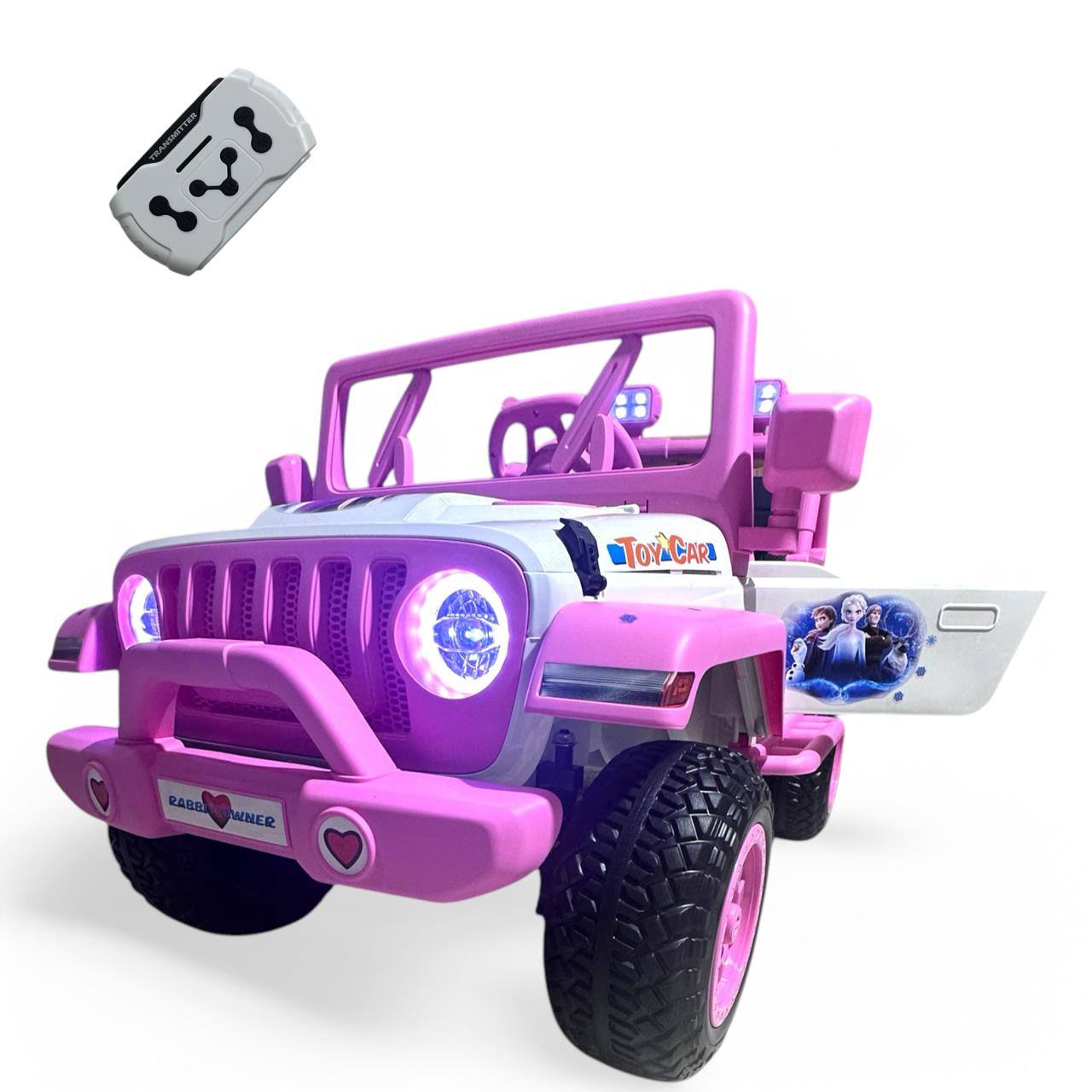 Carro Eléctrico Recargable para Niñas 1-6 Años  Llantas de Goma 4 Motores Control Remoto y Aplicación Móvil | Batería 12V Luces LED y Música en Español