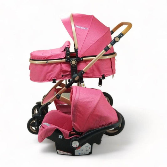 Coche Paseador Moisés Milano con Porta Bebé para Carros + Accesorios + Obsequios