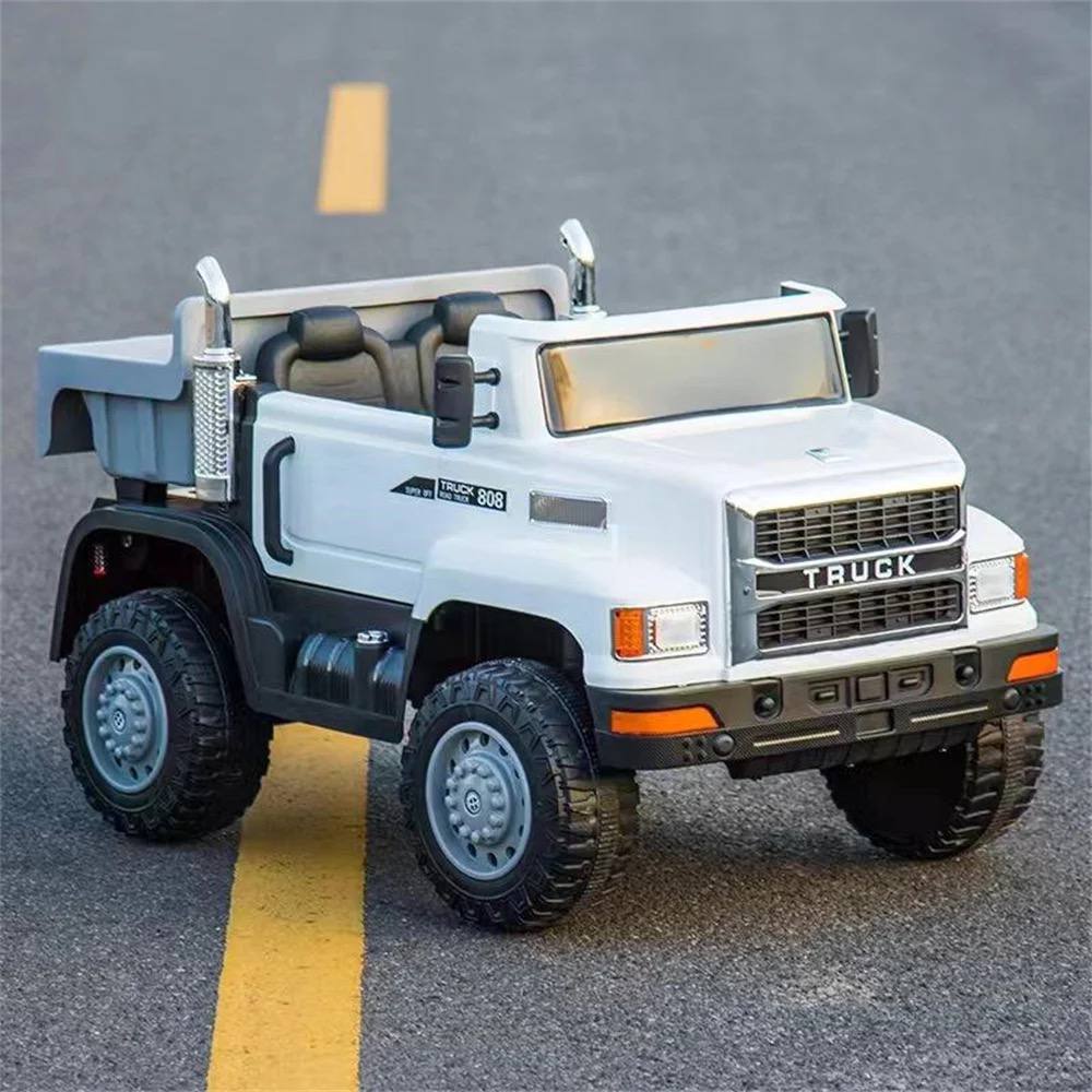 Carro Eléctrico Montable Camión Con Volcó Ll/Goma C/Remoto 1 a 7 Años